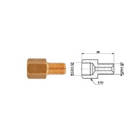 Bremsschlauchverbinder Innengewinde M 12X1 Einfachkonus + Außengewinde M 10X1 Doppelkonus