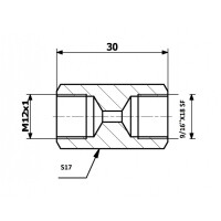 Bremsleitungsverbinder Innengewinde 12X1 Sf - Innengewinde 9/16X18 Sf