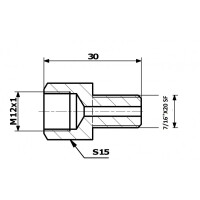 Bremsleitungsverbinder Innen 12X1 Sf - Außen 7/16X20 Sf