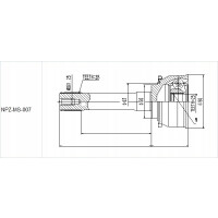 Gelenksatz, Antriebswelle/ Außen Mitsubishi Pajero V14W-V55W 3.0 91-04 , Pajero Sport K94W/k99W 96-06 Mb620252