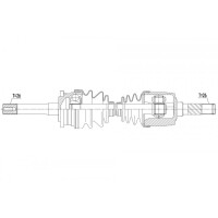 Antriebswelle Mazda B2500 2.5D/2.5Td 4Wd 99-, Ford Ranger 2.5/2.5Td 4Wd 99- /links,mtm/ Npw-Mz-067