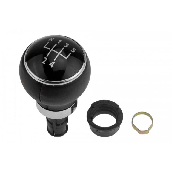 Schaltknauf Vw Golf V 2003-,golf Vi 2008-,golf Plus 2005-,jetta 2006-/5 Gang/schwarze Kappe/leder Gzb-Vw-027
