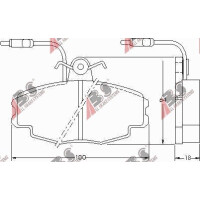 Bremsbeläge Citroen Zx 91-97 Mit Sensor. 21460.18.0