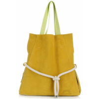 Kožené kabelka shopper bag Vittoria Gotti žlutá