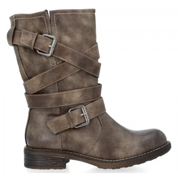 dámské kotníčkové boty Crystal Shoes khaki