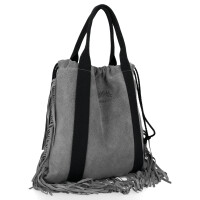 Kožené kabelka shopper bag Vittoria Gotti šedá