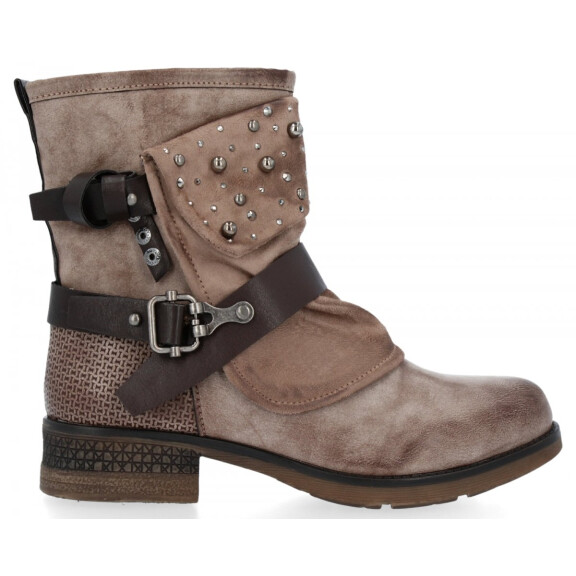 dámske členkové topánky Crystal Shoes khaki