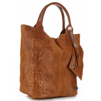 Bőr táska shopper bag Vittoria Gotti vörös