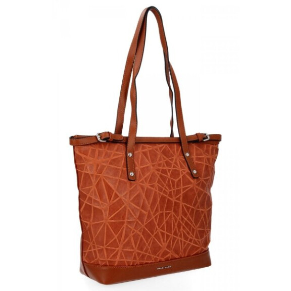 Torebka Damska Shopper Bag firmy David Jones Pomarańczowa