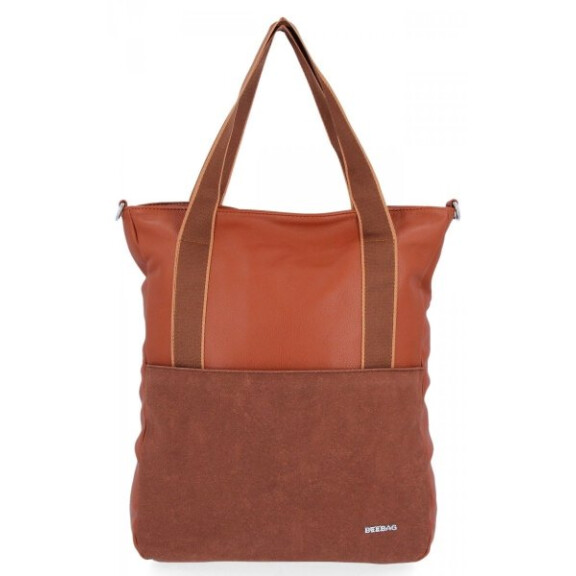 Uniwersalne Torebki Damskie Shopper Bag firmy Bee Bag Brązowa