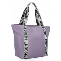 Modna Torebka Shopper Bag XL firmy Herisson Jasno Fioletowa