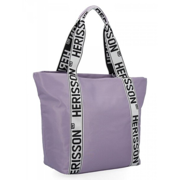 Modna Torebka Shopper Bag XL firmy Herisson Jasno Fioletowa