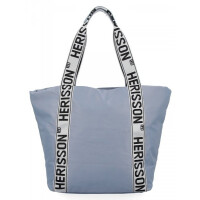 Modna Torebka Shopper Bag XL firmy Herisson Błękitna