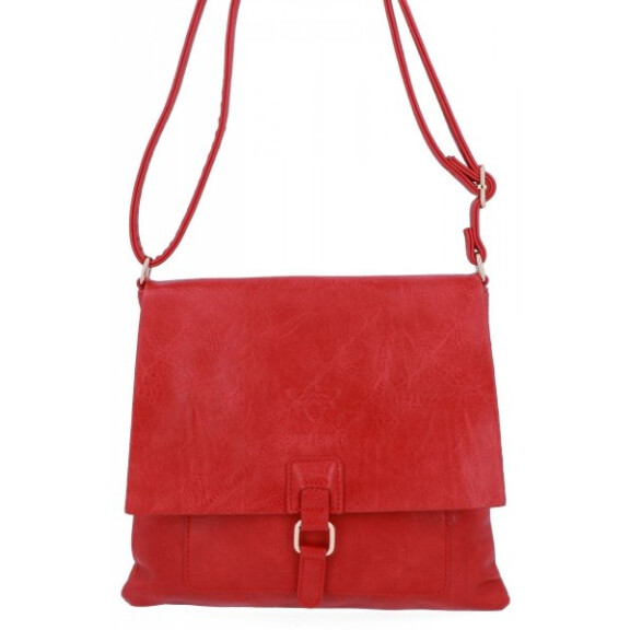 BEE BAG Torebka Damska Listonoszka Siena Czerwona