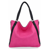 Duże Torebki Damskie Shopper Bag firmy Hernan Fuksjowe (kolory)