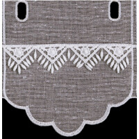 Zazdrostka haftowana biało-beżowa 17 cm