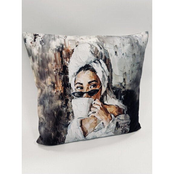 Poszewka dekoracyjna “Boho Chic” – Velvet z motywem kobiety