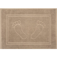 Dywanik łazienkowy STOPKI 50x70 cm beżowy – elegancki i miękki