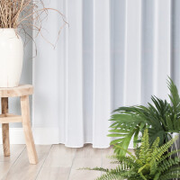 Firana Prosta Gładka PREMIUM – biała żorżeta, gotowa na wymiar, długość 340 cm