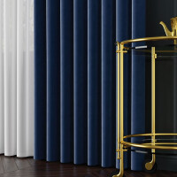Zasłona WELUROWA Premium pod wymiar Granatowa Velvet