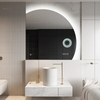 Moderní LED Půlkruhové Zrcadlo - Stylové Osvětlení pro Koupelnu Q221
