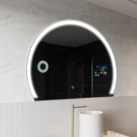 Půlkruhové zrcadlo do koupelny SMART W222 Google