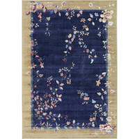 Granatowy dywan orientalny w kwiaty 200x290cm