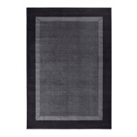 Dywan nowoczesny do salonu 160x230cm-Hanse Home Basic czarno szary z miękkim włosem
