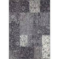 Dywan tradycyjny 120x170cm-HANSE HOME,szaro kremowy wzór z miękkim włosem