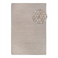 DYWAN naturalny z wełny 80x150cm, Elle DECOR Pradesh Linen w kolorze beżowym