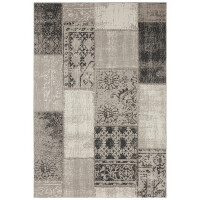 CHODNIK 80x200cm-NorthRugs Symi,płasko tkany typu sizal, sznurkowy kremowo beżowo czarny kolor