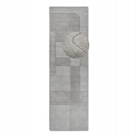 CHODNIK do korytarza,naturalny z wełny Villeroy & Boch Charlotte 80x250cm,nowoczesny szary wzór