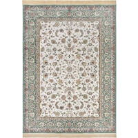 Dywan tradycyjny do salonu 135x195cm,klasyczny kremowo zielony wzór z frędzlami Hanse Home EVA