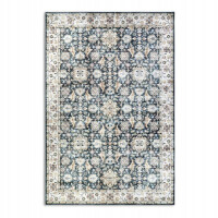 Dywan orientalny do salonu 160x230cm-ELLE DECOR SAVEH ASYA. niebieski płasko tkany