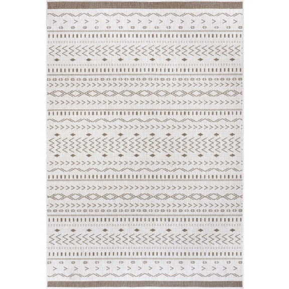 Dywan dwustronny, płasko tkany, sznurkowy, zewnętrzno-wewnętrzny Bougari Kuba,beżowy 160x230cm