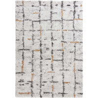 Kremowo,kolorowy gruby dywan shaggy Mint Rugs Longflor 120x170cm