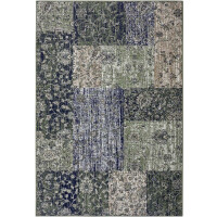 Nowoczesny szaro- zielony dywan do salonu 120x170cm