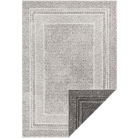 Dywan dwustronny,płasko tkany,sznurkowy, zewnętrzno-wewnętrzny Bougari Twin,czarny 120x170cm