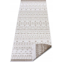Chodnik 80x250cm Northrugs KUBA- kremowo beżowy, płasko tkany, sznurkowy ,dwustronny,zewnętrzno-wewnętrzny