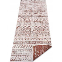 Chodnik 80x250cm Northrugs BIRI- kremowo brązowy, płasko tkany, sznurkowy ,dwustronny,zewnętrzno-wewnętrzny