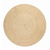 DYWAN okrągły 100cm naturalny z juty HANSE HOME Bouclé w kolorze jasno beżowym