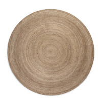 DYWAN okrągły 100cm naturalny z juty HANSE HOME Bouclé w kolorze beżowym