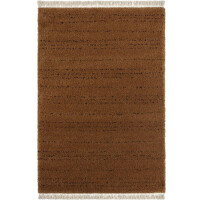 Dywan Shaggy do salonu 200x290cm,MINT RUGS Agouhe , brązowo czarny wzór boho z frędzlami