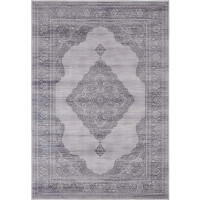 Dywan orientalny do salonu 200x290cm NOURISTAN CARME, płasko tkany, szary kolor