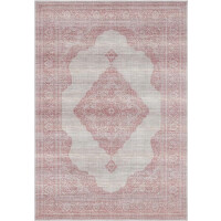 Dywan orientalny do salonu 160x230cm-NOURISTAN CARME, różowo kremowy płasko tkany