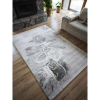 Dywan do salonu 160x230cm, loftowy wzór z pluszowym włosiem