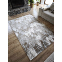Dywan do salonu 160x230cm, loftowy wzór z pluszowym włosiem