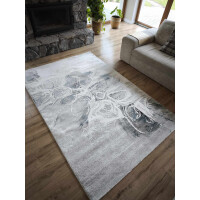 Dywan do salonu 160x230cm, loftowy wzór z pluszowym włosiem