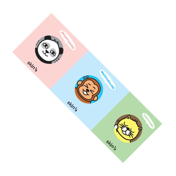SKIN79 Tester Animal BB Angry Cat, Dry Monkey, Dark Panda SPF50+ PA+++3x1ml