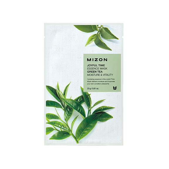 MIZON Przeciwtrądzikowa maska w płacie z ekstraktem z zielonej herbaty Joyful Time Essence Mask Green Tea 23g